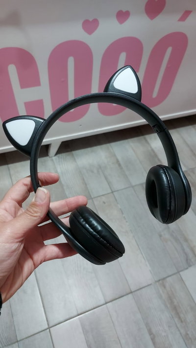 AURICULAR BT GATITO OREJAS CON LUZ