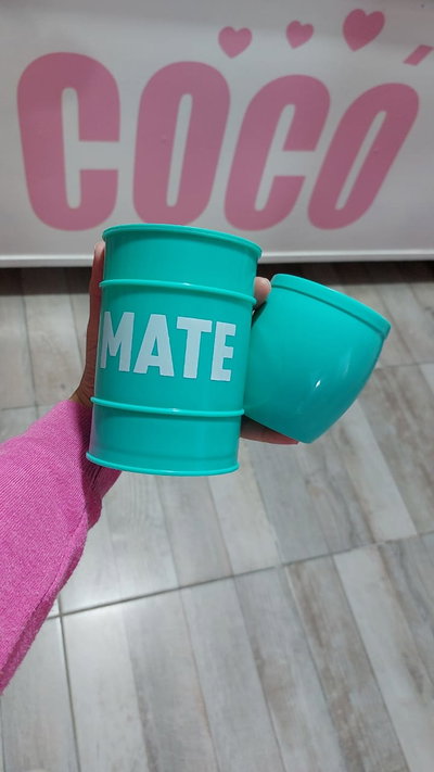 SET DE LATA Y MATE (PLÁSTICO)