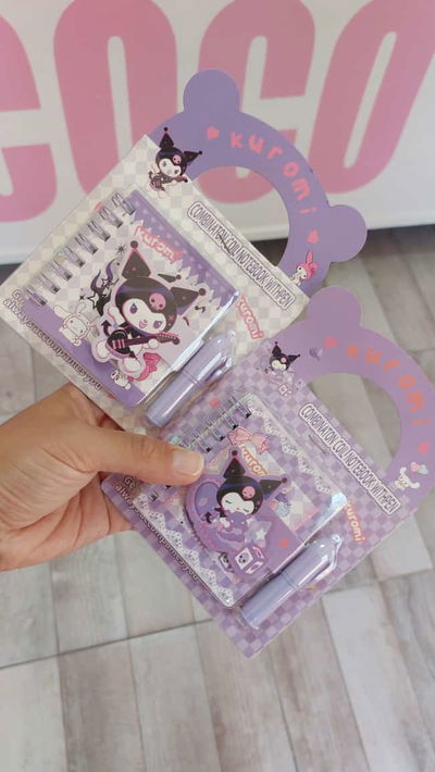 MINI LIBRETA KUROMI CON LAPICERA