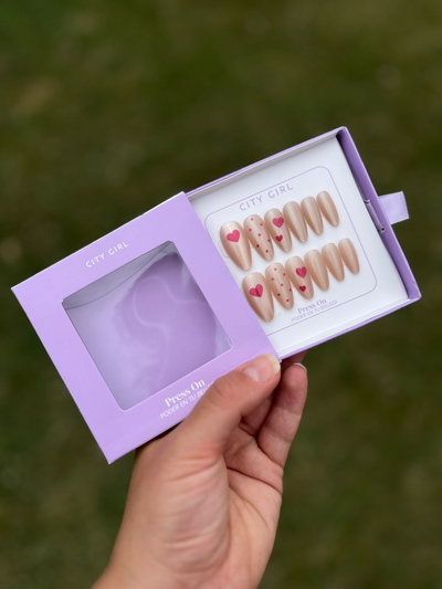 PRESSON PREMIUM CITY GIRL CORAZONES CON STICKER PEGAMENTO