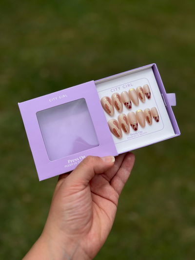 PRESSON PREMIUM CITY GIRL CON PEGAMENTO STICKER DISEÑOS CON DORADO