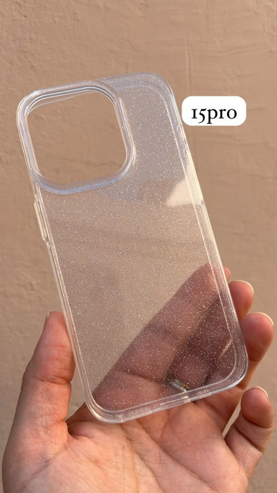 TRANSPARENTE CON GLITTER 15 PRO