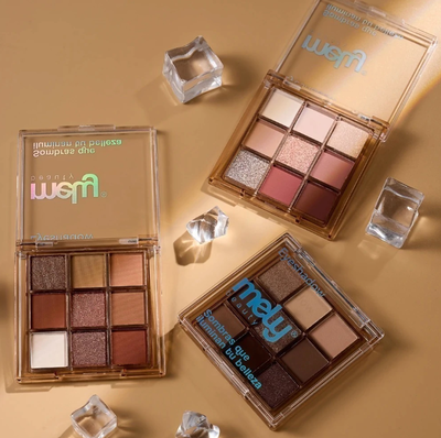 PALETA DE SOMBRAS 9 TONOS MELY 3 MODELOS, DESLIZAR PARA VERLOS