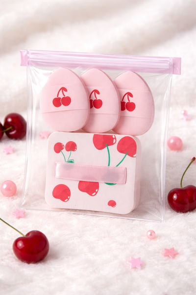 SET DE 4 ESPONJAS CEREZA