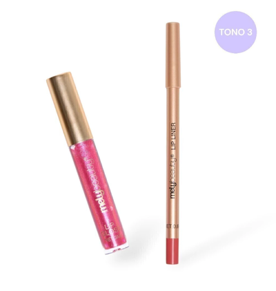 LIP COMBO 2 EN 1 MELY GLOSS Y DELINEADOR