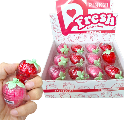 BALSAMO FRUTILLA CON LLAVERO PINK 21