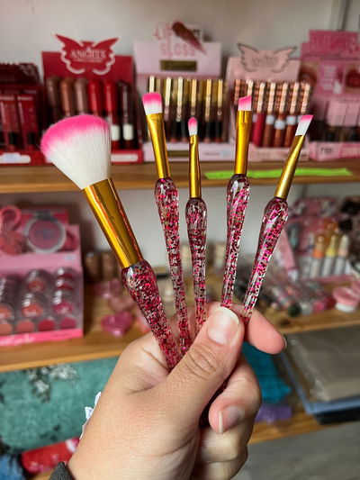 SET DE 5 BROCHAS GLITTER GOTA