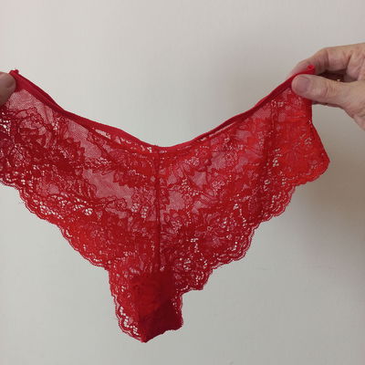 Culotte de puntilla Rojo