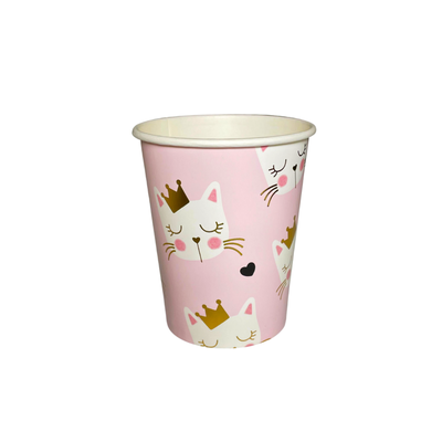 VASO ESTAMPADO GATITOS x6u