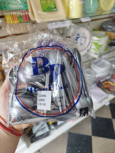 Cucharas Sundae Plateado x50u