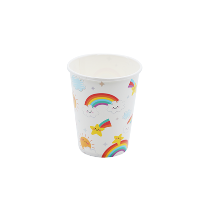 VASO ESTAMPADO ARCO IRIS x6u