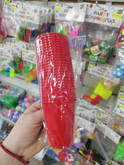 Vaso 180cc Rojo x25u