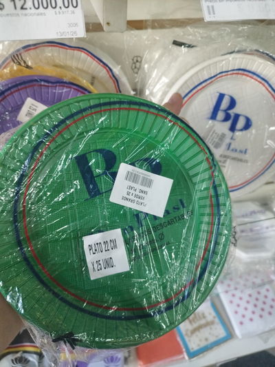 Plato Grande Verde Oscuro x25u