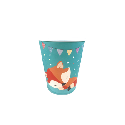 VASO ESTAMPADO ZORRITO x6u