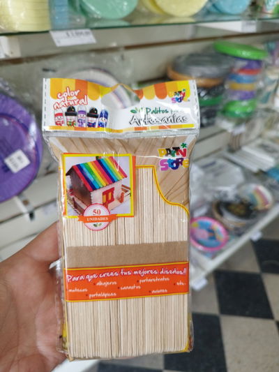 Palitos Helado Grande Color Natural x50u