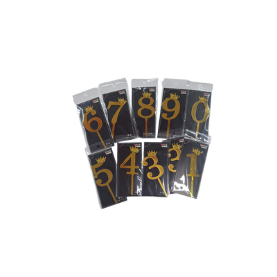 TOPPER NUMERO CORONITA DORADO