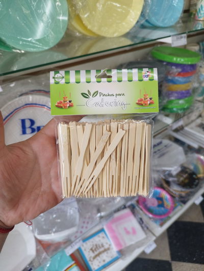 Pinchos Tenedor Bamboo x100u