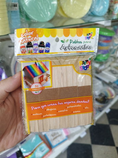 Palitos Helado Color Natural x50u