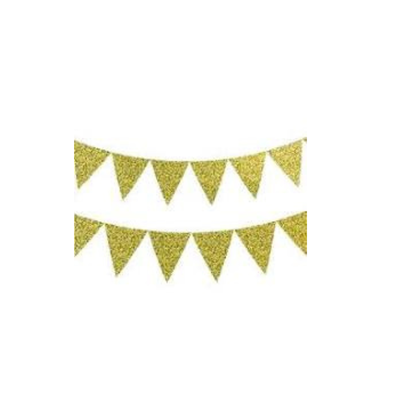 BANDERIN GLITTER DORADO 