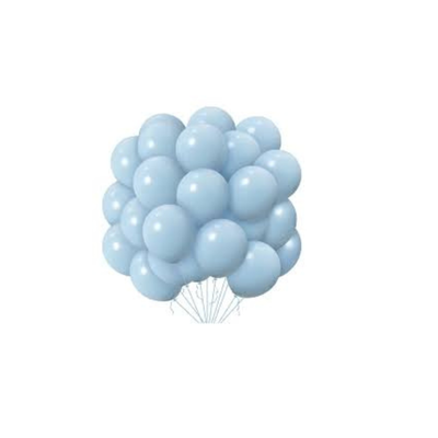 PACK GLOBO LATEX CELESTE 9 PULGADAS