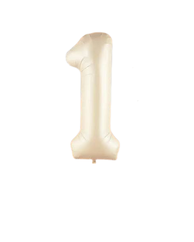 GLOBO NUMERO CHICO CREAM/NATURAL