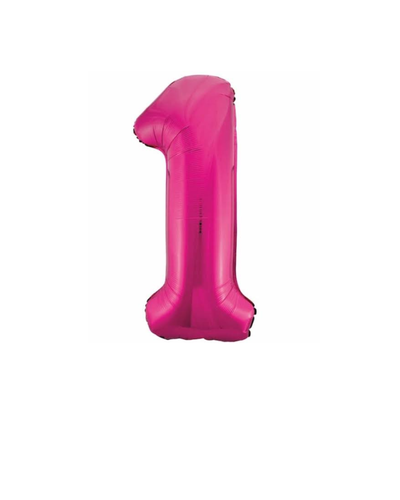GLOBO NUMERO CHICO ROSA