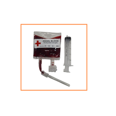 SANGRE LIQUIDA ROJA SACHET CHICO JERINGA 
