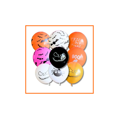 GLOBOS LATEX ESTAMPADO HALLOWEEN 12 PULGADAS x 12u