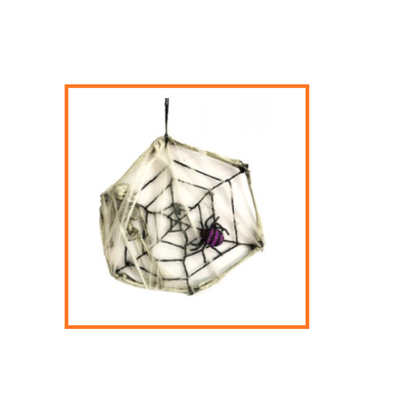 ADORNO TELARAÑA COLGANTE CON ESQUELETO