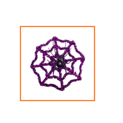 ADORNO COLGANTE TELARAÑA VIOLETA