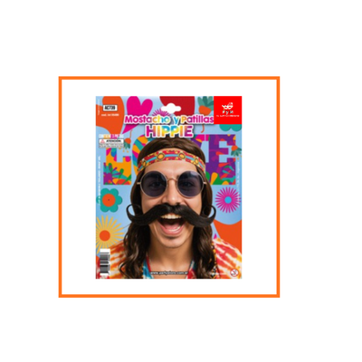 MOSTACHO Y PATILLAS HIPPIE