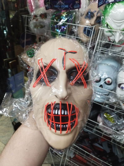 MASCARA LA PURGA LED NARANJA