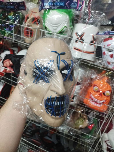 MASCARA LA PURGA LED AZUL