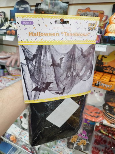 TELA ARAÑA GIGANTE MURCIELAGOS