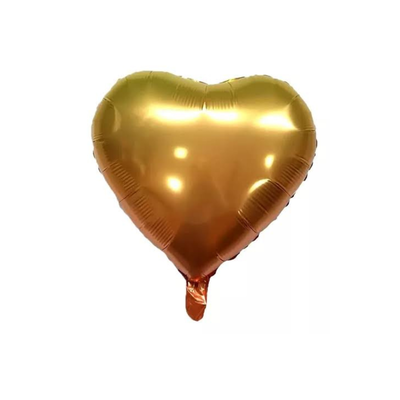 GLOBO METALIZADO CORAZON DORADO
