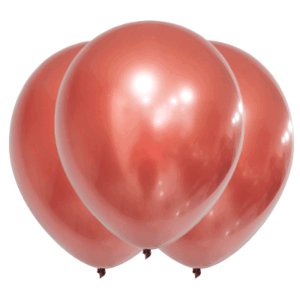 PACK GLOBO LATEX ROSA CROMO PLATINO 12 PULGADAS