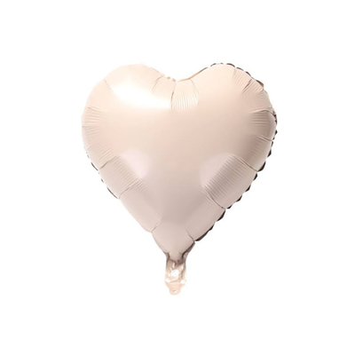 GLOBO METALIZADO CORAZON CREAM/NATURAL
