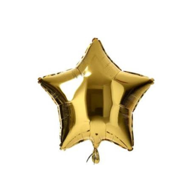 GLOBO METALIZADO ESTRELLA DORADO