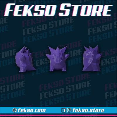 Pokemon - Gengar low poly