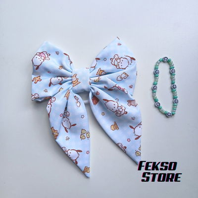 Set Colita + Pulsera mostacillas Sanrio Pochacco