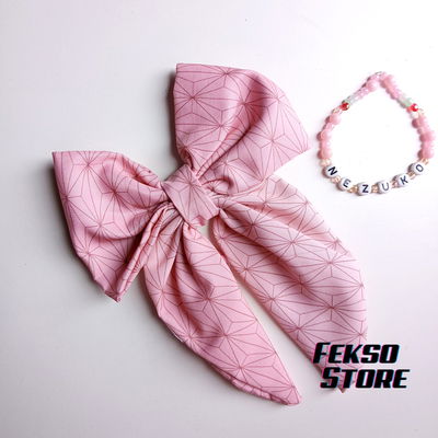 Set Colita + Pulsera mostacillas Demon Slayer Nezuko