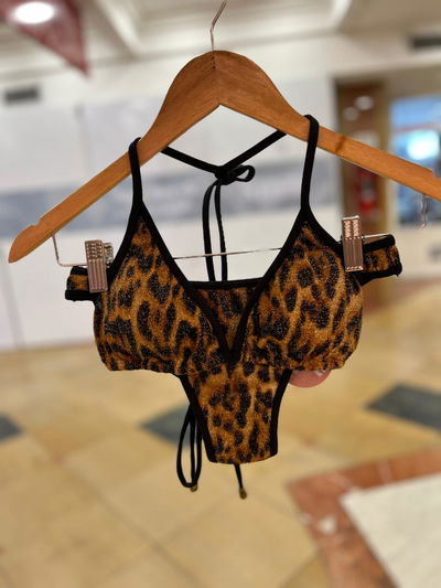 BIKINI TRIÁNGULO LEOPARDO LUREX