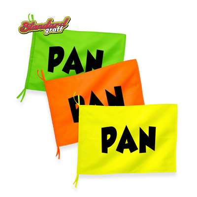 Bandera fluo (70x47cm) para comercio "PAN" - cod:68