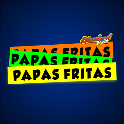 Faja fluo autoadhesiva 50×8 cm "PAPAS FRITAS" - cod:75