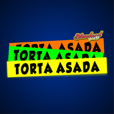 Faja fluo autoadhesiva 50×8 cm "TORTA ASADA" - cod:90