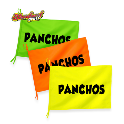 Bandera fluo (70x47cm) para comercio "PANCHOS" - cod:70