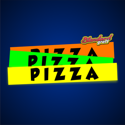 Faja fluo autoadhesiva 50×8 cm "PIZZA" - cod:79