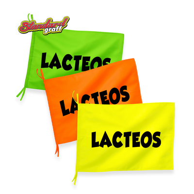 Bandera fluo (70x47cm) para comercio "LACTEOS" - cod:52
