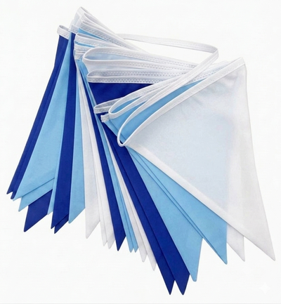 Banderines Azul, celeste y Blanco 3 metros