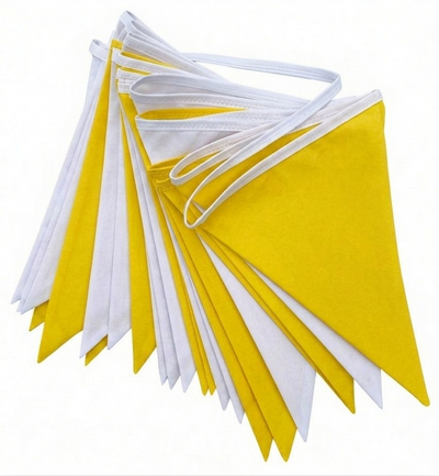 Banderines Amarillo y Blanco 3 metros